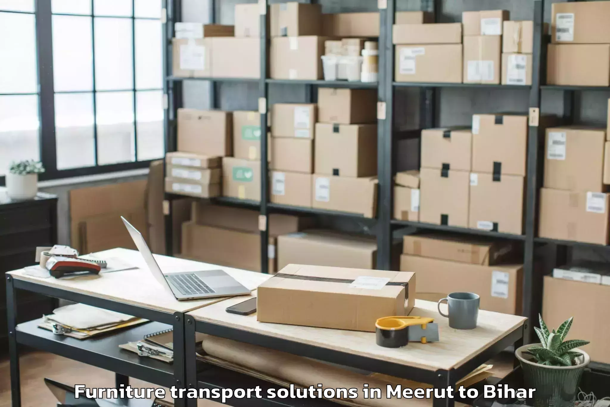 Meerut to Marhaura Furniture Transport Solutions